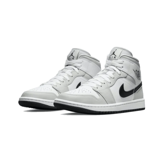 Nike Air Jordan 1 Mid White Light Smoke Grey BQ6472-015 White/Light Smoke Gray/Black