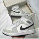 Nike Air Jordan 1 Mid White Light Smoke Grey BQ6472-015 White/Light Smoke Gray/Black