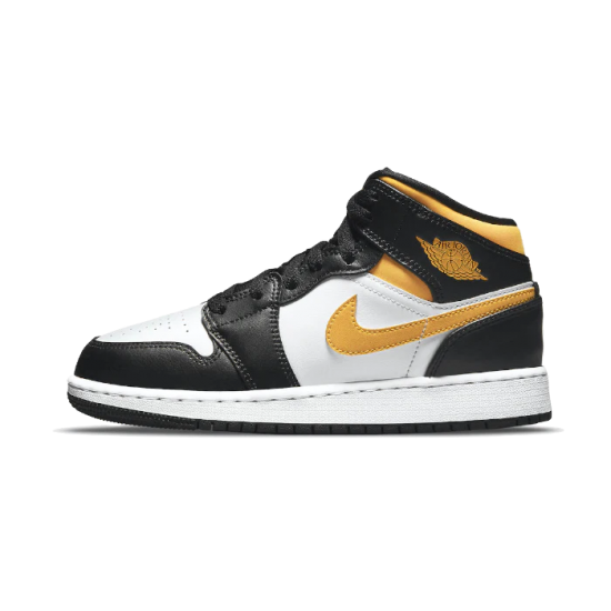 Nike Air Jordan 1 Mid White Pollen Black 554725-177 White/Pollen-Black