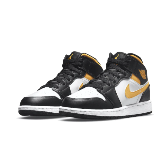 Nike Air Jordan 1 Mid White Pollen Black 554725-177 White/Pollen-Black