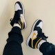 Nike Air Jordan 1 Mid White Pollen Black 554725-177 White/Pollen-Black