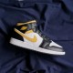 Nike Air Jordan 1 Mid White Pollen Black 554725-177 White/Pollen-Black