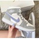 Nike Air Jordan 1 Mid Wolf Grey BQ6472-105 Gray/White/Blue