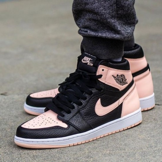 Nike Air Jordan 1 Retro High Black Crimson Tint 555088-081 Black/Crimson Tint-White-Hyper Pink-Mystic Green