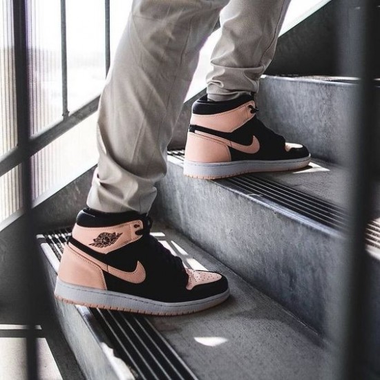 Nike Air Jordan 1 Retro High Black Crimson Tint 555088-081 Black/Crimson Tint-White-Hyper Pink-Mystic Green