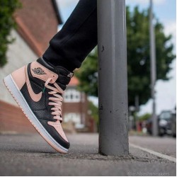 Nike Air Jordan 1 Retro High Black Crimson Tint 555088-081 Black/Crimson Tint-White-Hyper Pink-Mystic Green 