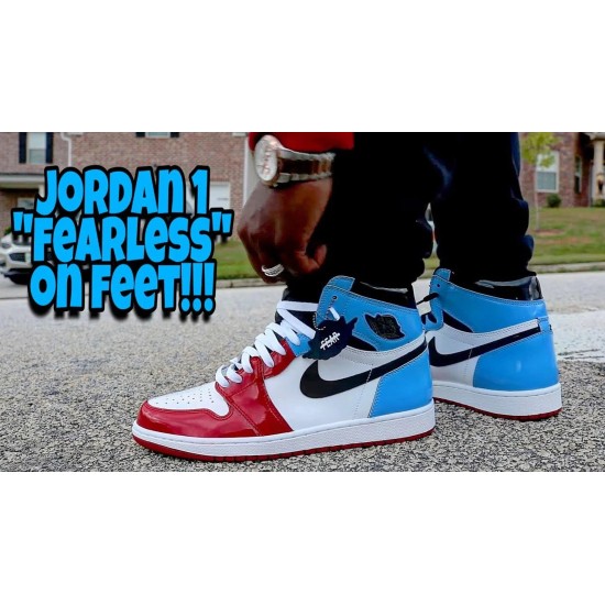 Nike Air Jordan 1 Retro High Fearless Unc Chicago CK5666-100 White/University Blue-Black-Varsity Red