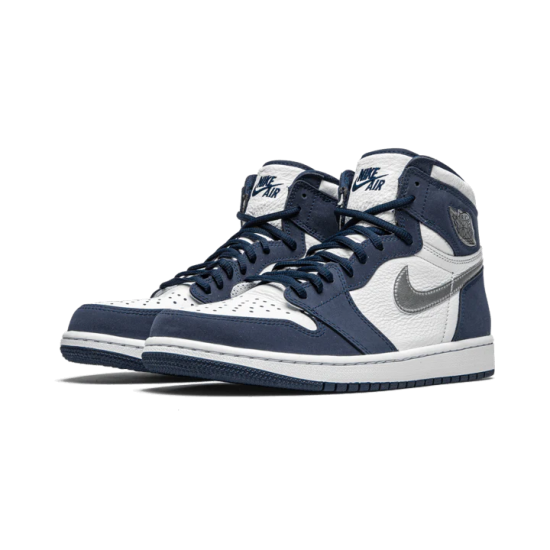 Nike Air Jordan 1 Retro High Midnight Navy (2020) DC1788-100 White/Midnight Navy-Metallic Silver