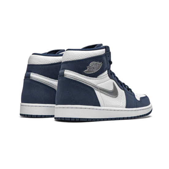 Nike Air Jordan 1 Retro High Midnight Navy (2020) DC1788-100 White/Midnight Navy-Metallic Silver