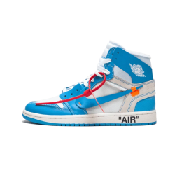 Nike Air Jordan 1 Retro High Off-White University Blue AQ0818-148 White/Darkpowderblue-Cone