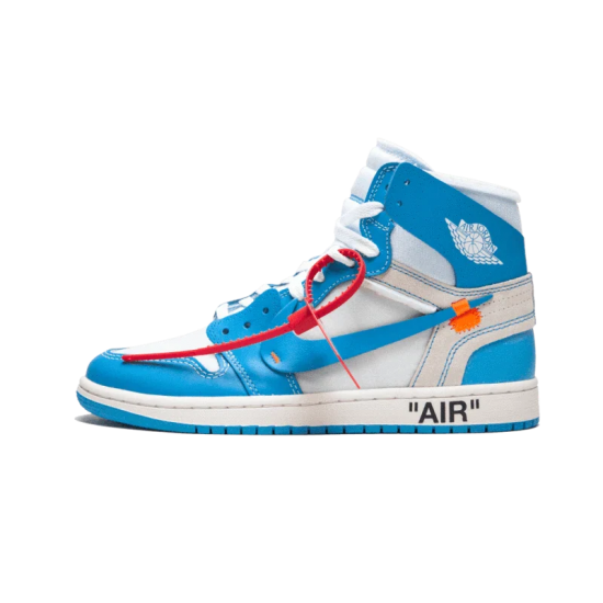 Nike Air Jordan 1 Retro High Off-White University Blue AQ0818-148 White/Darkpowderblue-Cone