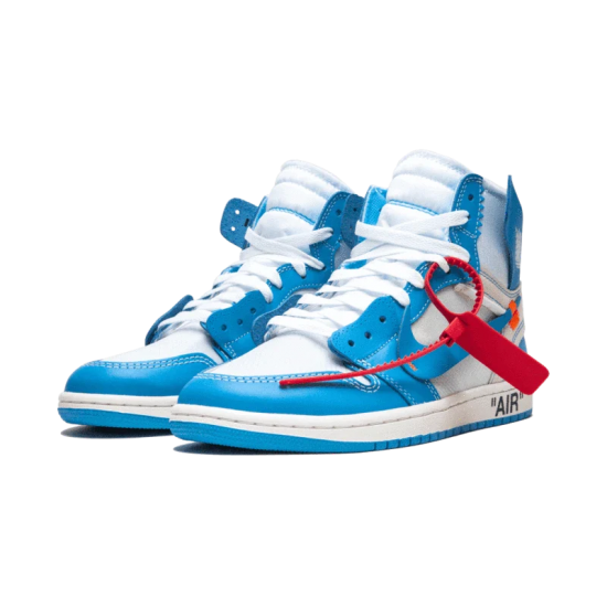 Nike Air Jordan 1 Retro High Off-White University Blue AQ0818-148 White/Darkpowderblue-Cone