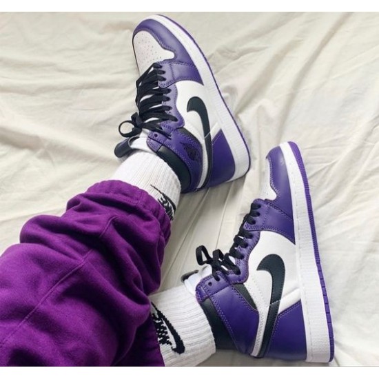 Nike Air Jordan 1 Retro High Og Court Purple White 555088-500 Courtpurple/White-Black