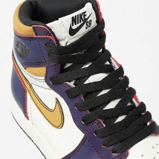 Nike Air Jordan 1 Retro High Og Defiant Nike Sb La To Chicago CD6578-507 Court Purple/Black-Sail-University Gold