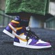 Nike Air Jordan 1 Retro High Og Defiant Nike Sb La To Chicago CD6578-507 Court Purple/Black-Sail-University Gold