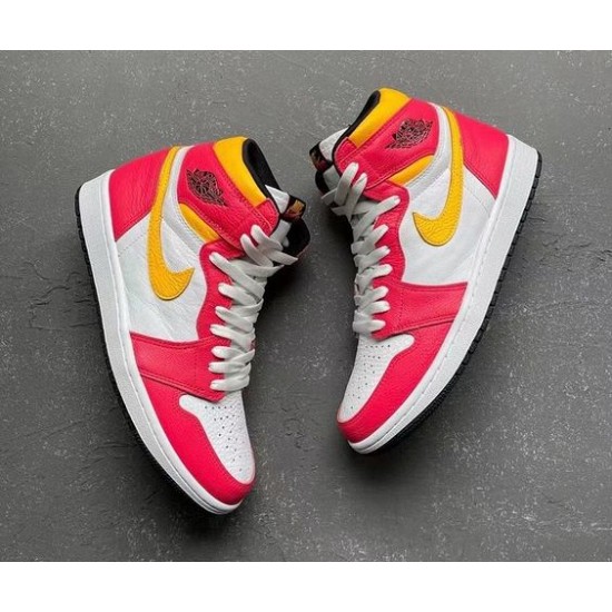 Nike Air Jordan 1 Retro High Og Light Fusion Red 555088-603 Light Fusion Red/White-Laser Orange-Black