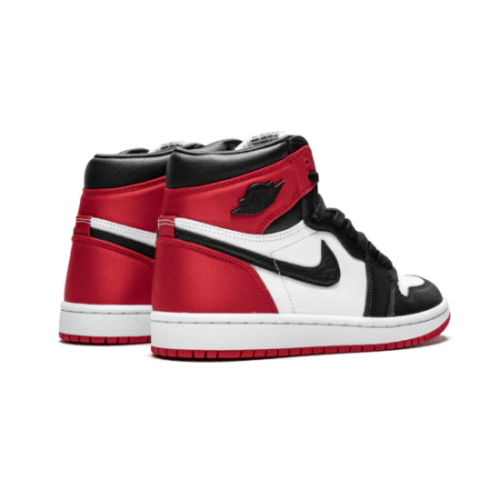 Nike Air Jordan 1 Retro High Satin Black Toe CD0461-016 Black/White-University Red