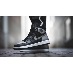 Nike Air Jordan 1 Retro High Shadow 555088-013 Black/Medium Gray-White