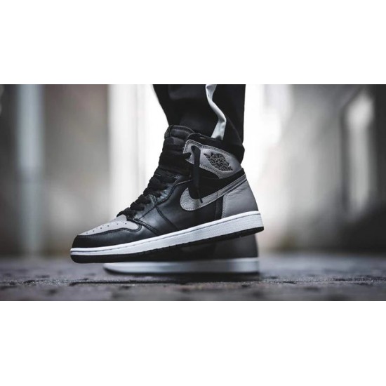 Nike Air Jordan 1 Retro High Shadow 555088-013 Black/Medium Gray-White