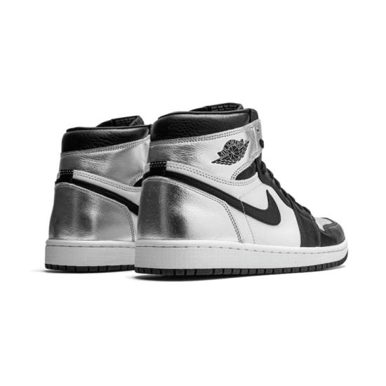 Nike Air Jordan 1 Retro High Silver Toe CD0461-001 Black/Metallicsilver-White-Black