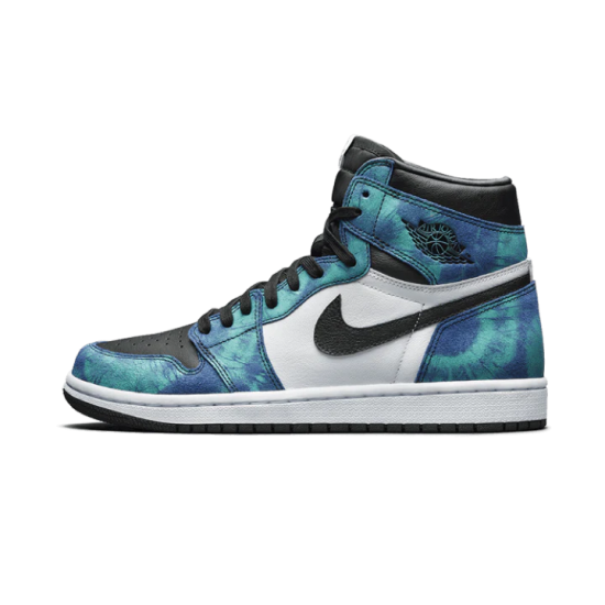 Nike Air Jordan 1 Retro High Tie Dye CD0461-100 White/Black-Auroragreen