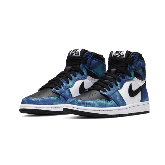 Nike Air Jordan 1 Retro High Tie Dye CD0461-100 White/Black-Auroragreen