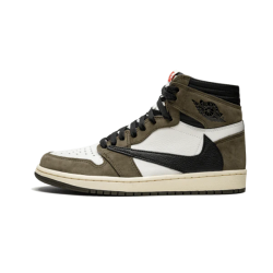 Nike Air Jordan 1 Retro High Travis Scott Dark Mocha 861428-106 Sail/Black-Varsity Red