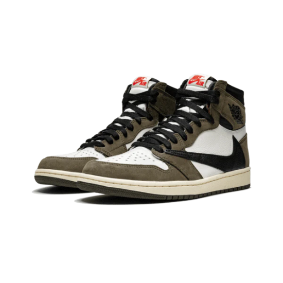 Nike Air Jordan 1 Retro High Travis Scott Dark Mocha 861428-106 Sail/Black-Varsity Red