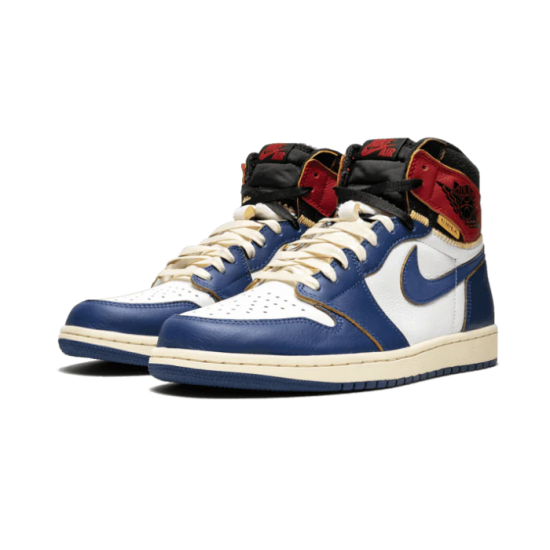 Nike Air Jordan 1 Retro High Union Los Angeles Blue Toe BV1300-146 White/Stormblue-Varsityred-Black