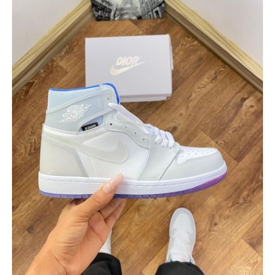 Nike Air Jordan 1 Retro High Zoom White Racer Blue CK6637-104 White/Racer Blue-White Release