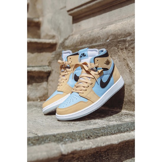 Nike Air Jordan 1 Zoom Cmft Psychic Blue CT0979-400 Psychic Blue/Black-Sesame-White Release