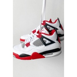 Nike Air Jordan 4 Retro Fire Red (2020) DC7770-160 White/Black-Tech Gray-Fire Red 