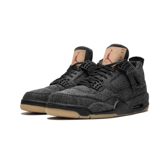 Nike Air Jordan 4 Retro Levi‘s Black AO2571-001 Black/Black-Black