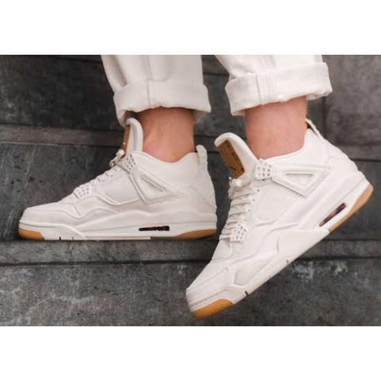 Nike Air Jordan 4 Retro Levis White AO2571-100 White/White-White