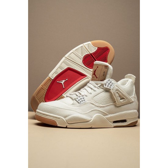 Nike Air Jordan 4 Retro Levis White AO2571-100 White/White-White