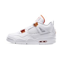 Nike Air Jordan 4 Retro Metallic Orange CT8527-118 White/Metallic Silver-Team Orange