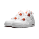 Nike Air Jordan 4 Retro Metallic Orange CT8527-118 White/Metallic Silver-Team Orange