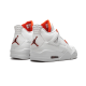 Nike Air Jordan 4 Retro Metallic Orange CT8527-118 White/Metallic Silver-Team Orange