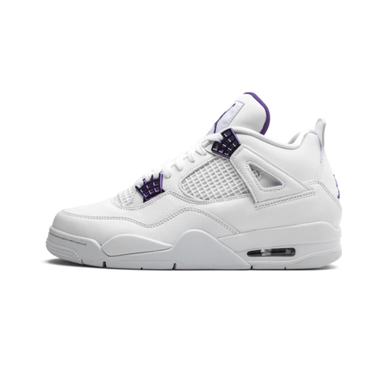 Nike Air Jordan 4 Retro Metallic Purple CT8527-115 White/Metallicsilver-Courtpurple