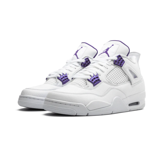 Nike Air Jordan 4 Retro Metallic Purple CT8527-115 White/Metallicsilver-Courtpurple