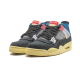 Nike Air Jordan 4 Retro Union Off Noir DC9533-001 Off-Black/Brigade Blue-Dark Smoke Gray-Light