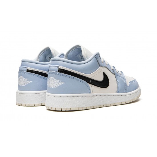 Air Jordan 1 Low GradeSchool Ice Blue 554723-401 Reps Shoes