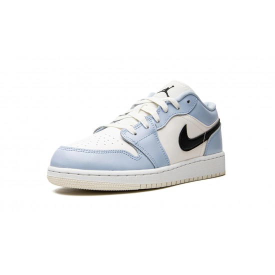 Air Jordan 1 Low GradeSchool Ice Blue 554723-401 Reps Shoes