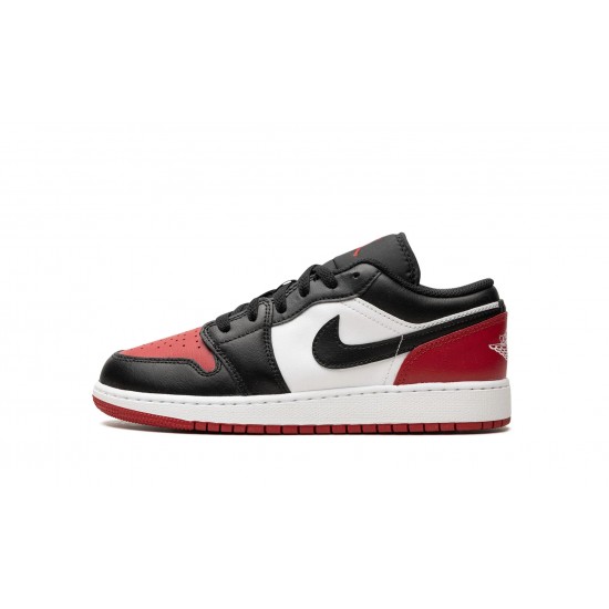 Air Jordan 1 Low GradeSchool Bred Toe 553560-161 Reps Shoes