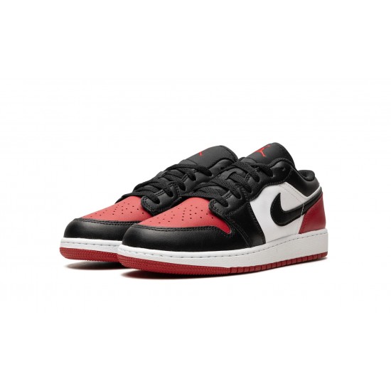 Air Jordan 1 Low GradeSchool Bred Toe 553560-161 Reps Shoes