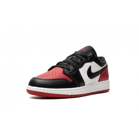 Air Jordan 1 Low GradeSchool Bred Toe 553560-161 Reps Shoes