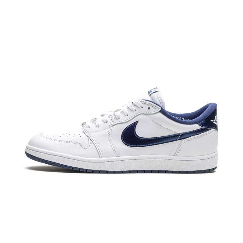 Air Jordan 1 Low Mens Metallic Navy FB9933-141 Reps Shoes