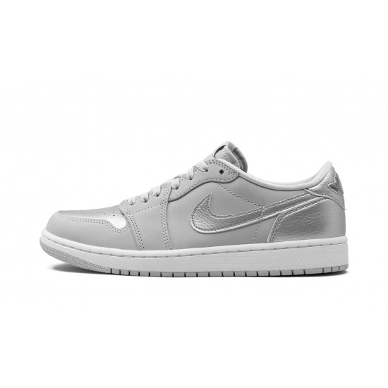 Air Jordan 1 Low Mens Metallic Silver CZ0790-002 Reps Shoes