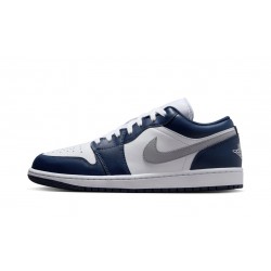 Air Jordan 1 Low Mens Midnight Navy 553558-141 Reps Shoes