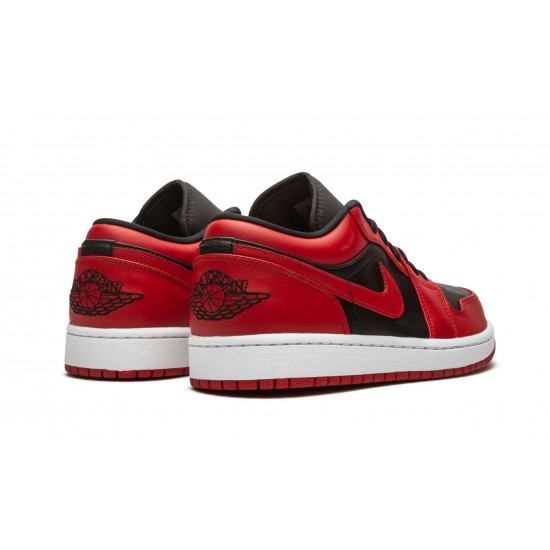 Air Jordan 1 Low Mens Reverse Bred 553558-606 Reps Shoes